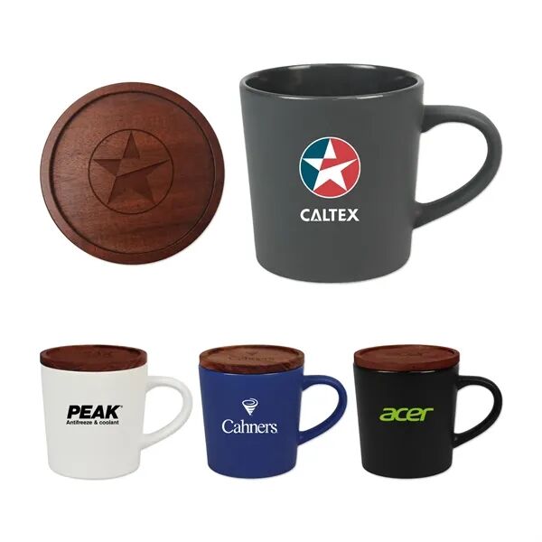 Main Product Image for Ceramic Mug with Lid/Coaster 16 Oz.