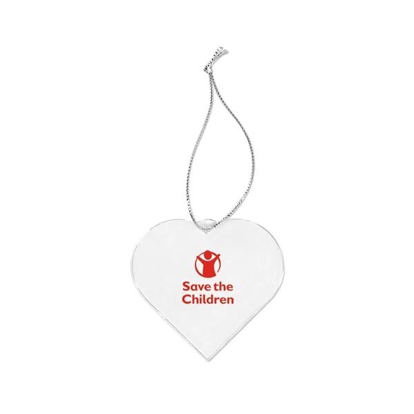 Main Product Image for Custom Printed Acrylic Style Heart Ornament