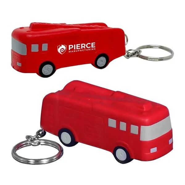 Main Product Image for Custom Logo Fire Engine Stress Reliever Keychain
