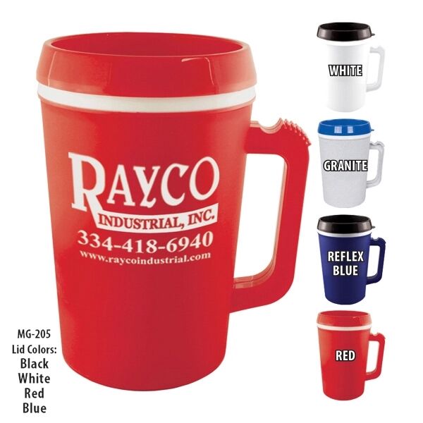 Main Product Image for Custom Printed Muscle Coffee Mug With Spill-Resistant Lid 34 oz 
