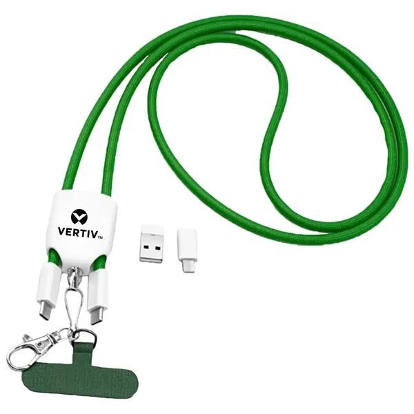 Main Product Image for Custom 4-IN-1 Charging Cable Crossbody Lanyard Cell Phone Holder
