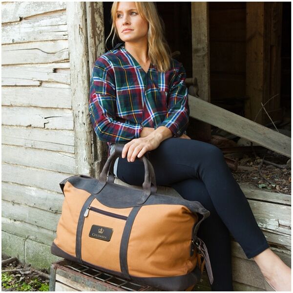 Main Product Image for Laser Engraved Utah Canyon Leather Duffel Bag