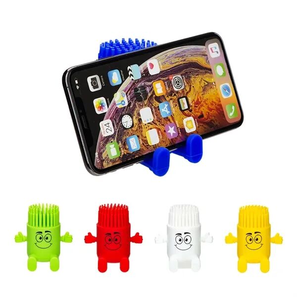 Main Product Image for Custom Logo Bristle Buddy Flexible Phone Stand