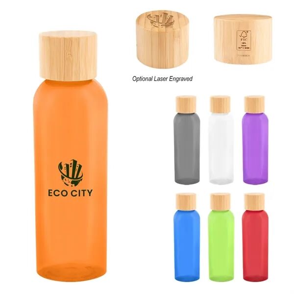 Main Product Image for Custom Printed Kelly rPET Bottle With Bamboo Lid 20 oz.