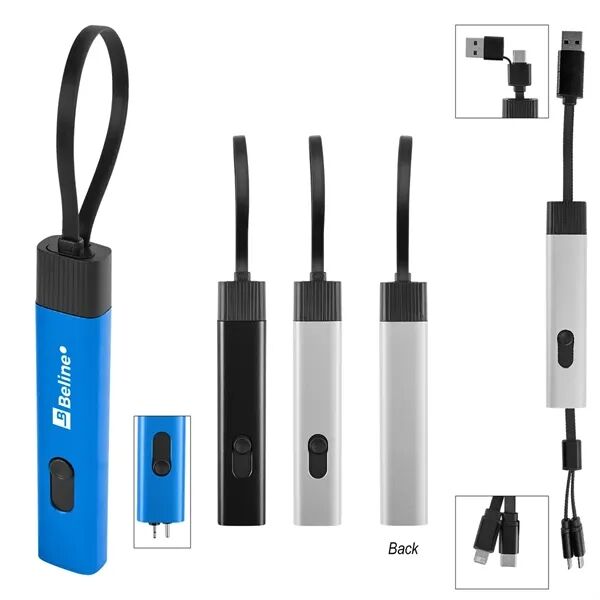 Main Product Image for Custom Logo Recycled Aluminum Retractable Travel Charging Cable