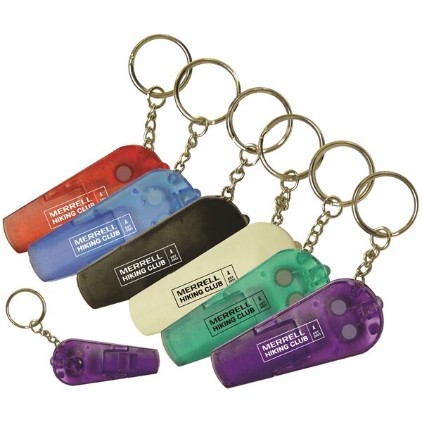 Main Product Image for Branded LED Whistle Keychain