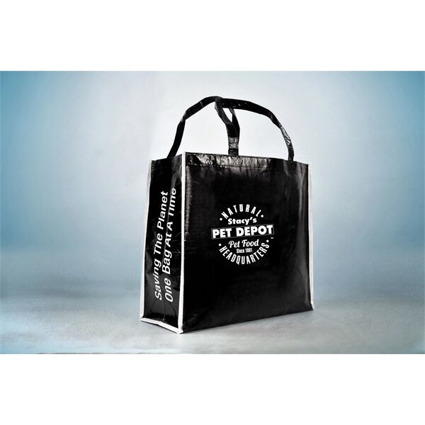 Main Product Image for Custom Logo Laminated Recycled RPET Market Tote