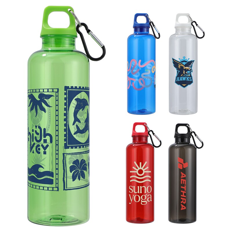 Main Product Image for Branded Aloha Reusable Translucent Bottle w/ Carabiner 25 oz