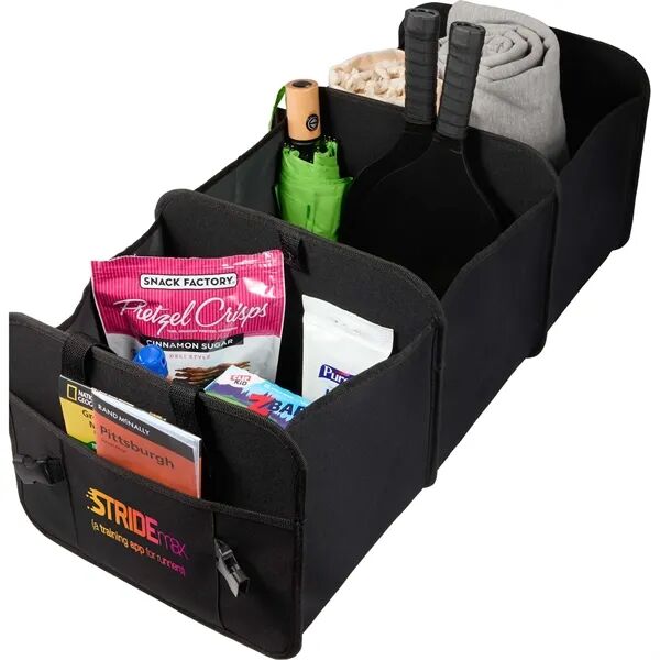 Main Product Image for Custom Logo Recycled 3-Compartment Trunk Organizer