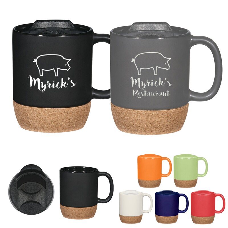 Main Product Image for Custom Printed 14 Oz. Cork Base Ceramic Mug