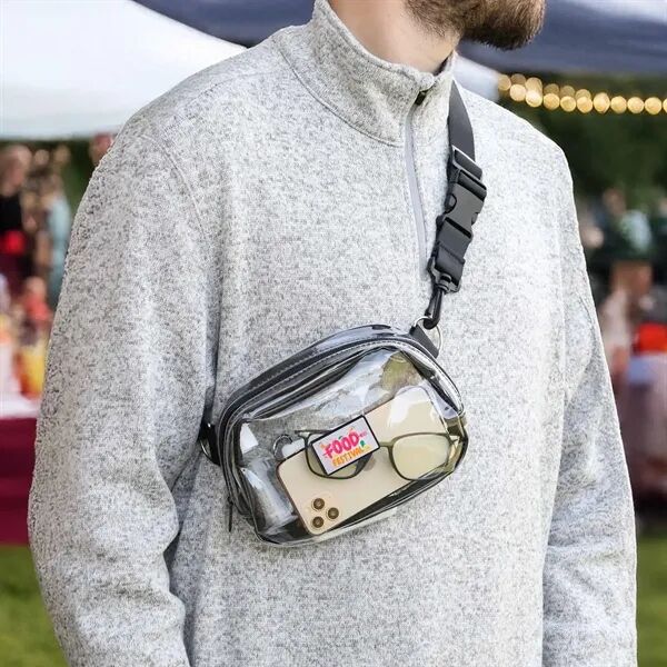 Main Product Image for Custom Printed Clear Crossbody Sports Pack