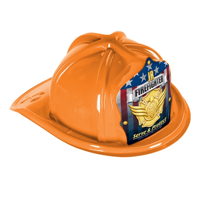 Main Product Image for Custom Imprinted Plastic Orange Fire Hat with Paper Shield