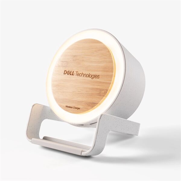 Main Product Image for Branded WheatStraw Eco Bluetooth Speaker & Qi Phone Stand