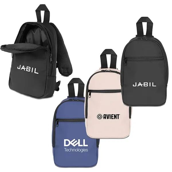 Main Product Image for Custom Printed LuxSling Soft PU Premium Shoulder Backpack