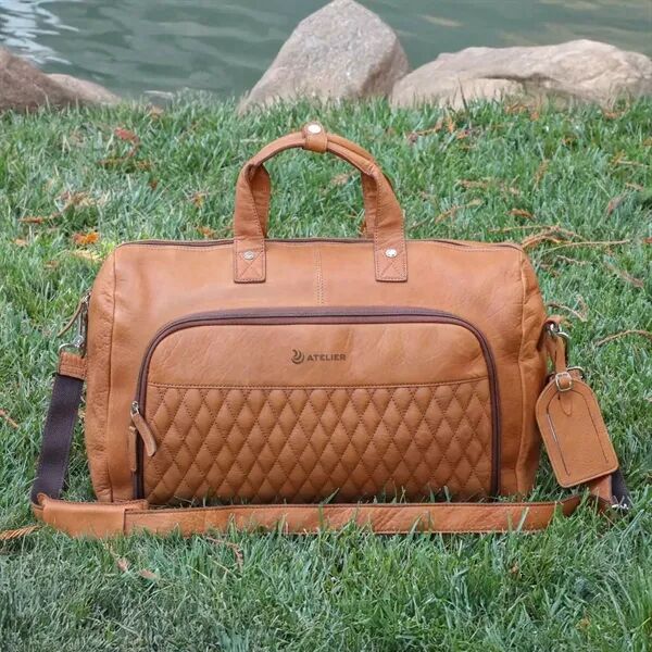 Main Product Image for Custom Printed Bell Canyon Leather Duffel Bag