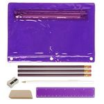 Academic School Kit - Blank Contents - Translucent Purple