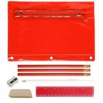 Academic School Kit - Blank Contents - Translucent Red
