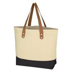 Alison Tote Bag - Natural With Black