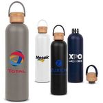 Buy Custom Printed Allegra Bottle with Bamboo Lid - 33 oz.