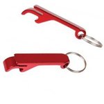 Aluminum Bottle Opener Key Tag - Red