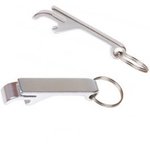 Aluminum Bottle Opener Key Tag - Silver