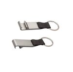 Aluminum Bottle Opener with Key Ring - Gun Metal