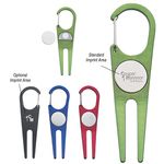 Aluminum Divot Tool With Ball Marker -  