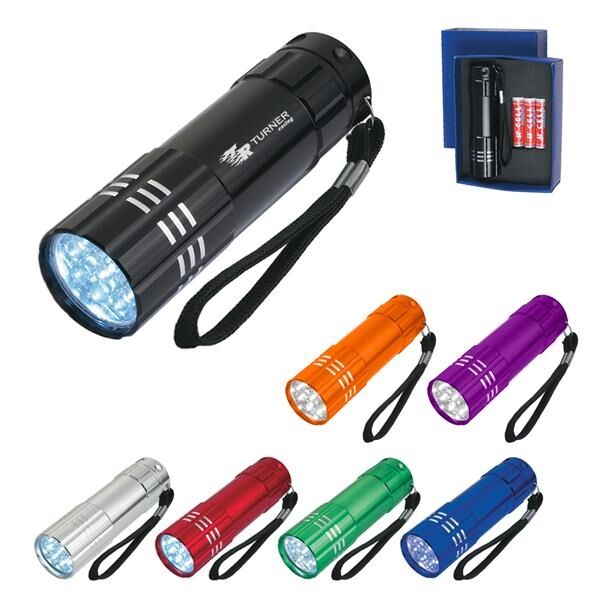 Main Product Image for Custom Printed Aluminum LED Flashlight With Strap