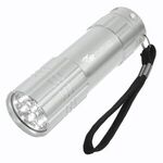 Aluminum LED Flashlight With Strap -  