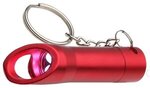 Aluminum LED Light with Bottle Opener & Key Chain - Red