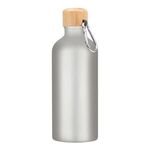 Aluminum Tundra Bike Bottle With Bamboo Lid - Silver