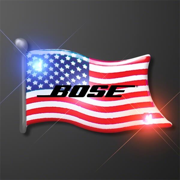 Main Product Image for American flag flashing pins
