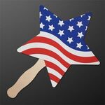 American Flag Star Hand Fan (Non-Light Up) -  