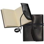 Americana Leather-Wrapped Journal - Black