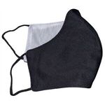Anti-Bacterial Woven Fabric 2 Layer Face Mask - Black