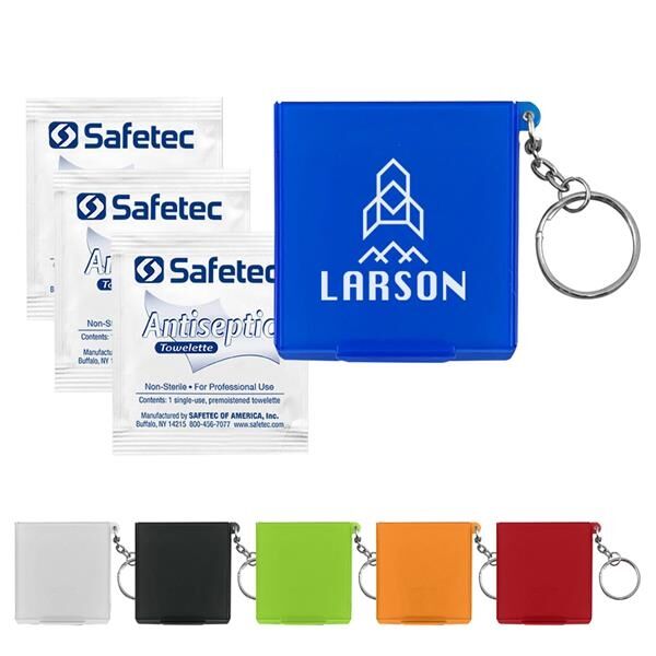 Main Product Image for Custom Printed Antiseptic Wipes In Carrying Case Keychain