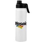 Ashford 24oz. Insulated Stainless Steel Bottle w/Spout Lid - White