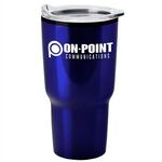 Aurora - 28 oz. Stainless Steel Shell Auto Tumbler - Blue