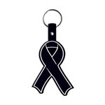 Awareness Ribbon Flexible Key Tag -  Black