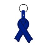Awareness Ribbon Flexible Key Tag -  Blue