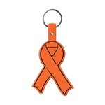 Awareness Ribbon Flexible Key Tag -  Orange