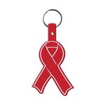 Awareness Ribbon Flexible Key Tag -  Red