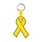 Awareness Ribbon Flexible Key Tag -  Yellow