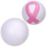 Awareness Ribbon Stress Reliever - White-pink