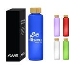 Aws 20 Oz. Belle Glass Bottle With Bamboo Lid -  