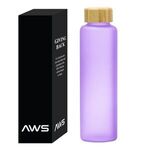 Aws 20 Oz. Belle Glass Bottle With Bamboo Lid -  