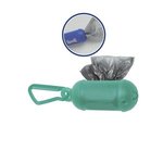 Bag Dispenser # 2 with Carabiner - Translucent Aqua