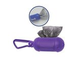 Bag Dispenser # 2 with Carabiner - Translucent Purple