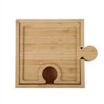 Bamboo 6-in1 Puzzle Cheese Board Set -  