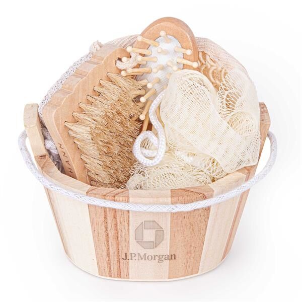 Main Product Image for Bamboo Bucket Bath and Beauty Gift Set - 4pcs